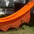XL Orange Cotton Double Hammock; 4.2m x 1.6m